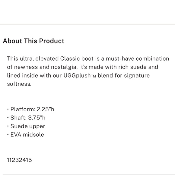 UGG Brown Platform Ankle Boots Classic Ultra Mini Platform Boots NIB size 7 - Picture 5 of 5